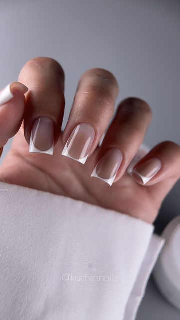 Нюдовий френч, робота учениці @kucher.nails